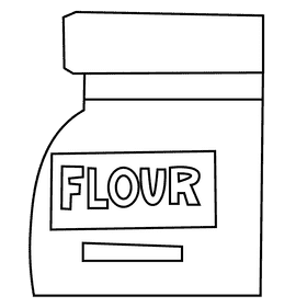 Baker flour black and white clipart