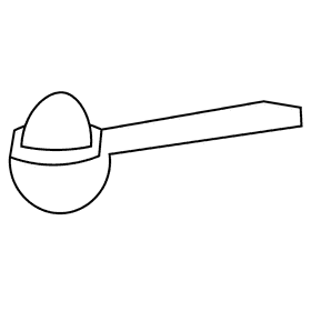 Baker spoon black and white clipart