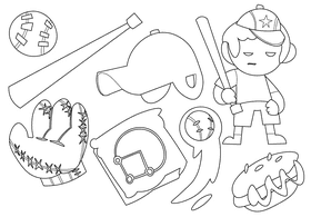 Baseball black and white vector