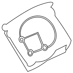 Baseball field black and white clipart