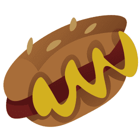 Baseball hot dog clipart