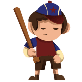 Baseball player clipart