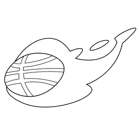 Basketball ball black and white clipart