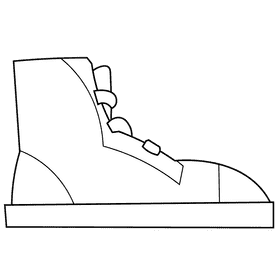 Basketball sneakers black and white clipart