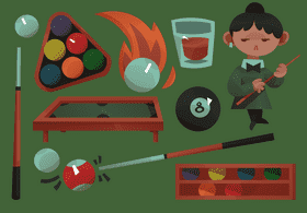 Billiard, snooker vector