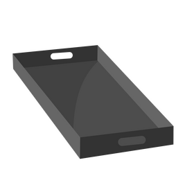 Black tray clipart
