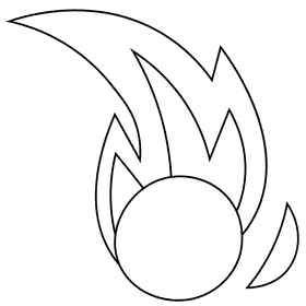 Snooker, billiard fire black and white clipart