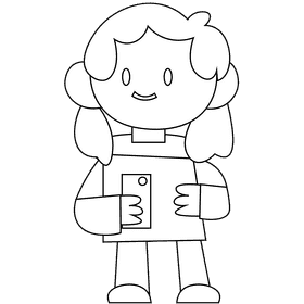 Blogger black and white clipart