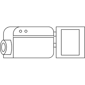 Blogger camera black and white clipart