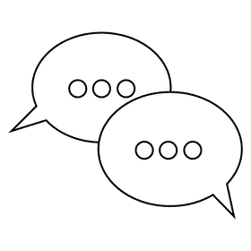 Blogger chat black and white clipart