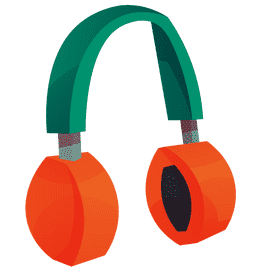 Blogger headphones clipart