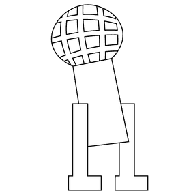 Blogger microphone black and white clipart