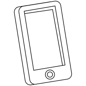 Blogger phone black and white clipart