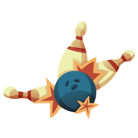 Bowling hit clipart