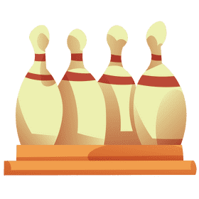 Bowling pins clipart
