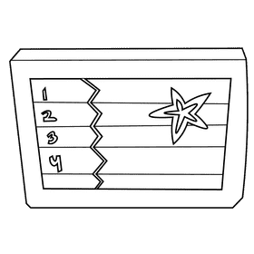 Bowling scoreboard black and white clipart