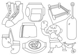 Boxer black and white vector