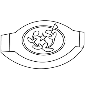 Boxer award black and white clipart