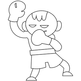 Boxer black and white clipart