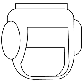 Boxer hat black and white clipart