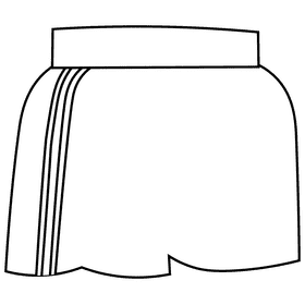 Boxer shorts black and white clipart