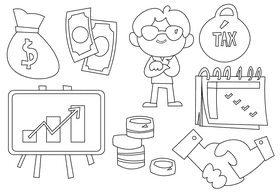 Businessman black and white vector