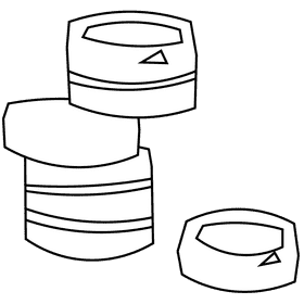 Businessman coins black and white clipart