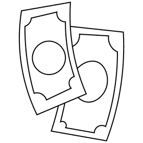 Businessman money black and white clipart