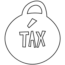 Businessman tax black and white clipart