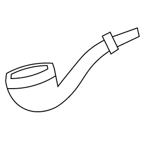 Captain pipe black and white clipart