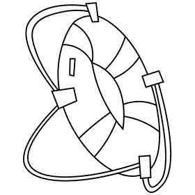 Captain safety circle black and white clipart