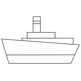 Captain ship black and white clipart