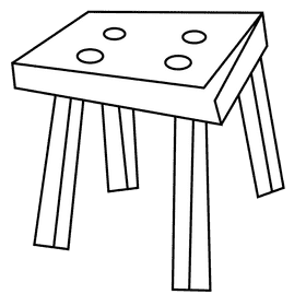 Carpenter chair black and white clipart