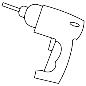 Carpenter drill black and white clipart