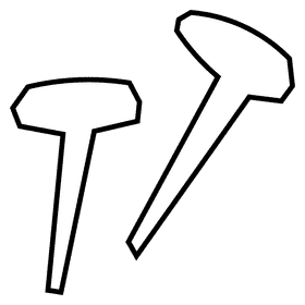 Carpenter nails black and white clipart