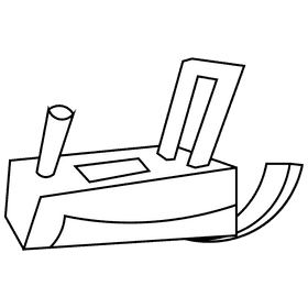Carpenter sander black and white clipart