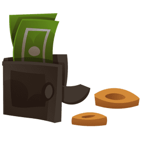 Cashier money clipart