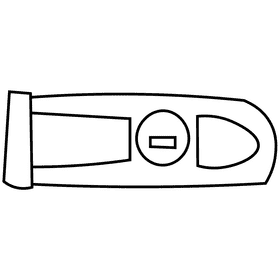 Cashier stamp black and white clipart