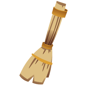 Cleaner broom clipart