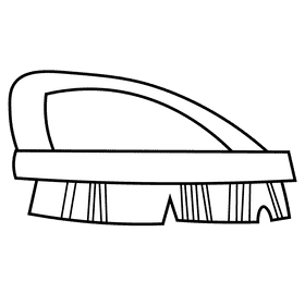 Cleaner brush black and white clipart