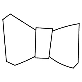 Clown butterfly black and white clipart