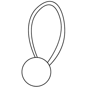 Clown nose black and white clipart