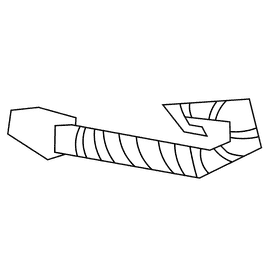 Clown whistle black and white clipart