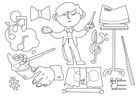 Conductor black and white vector