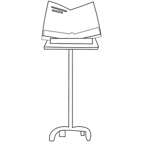 Conductor book black and white clipart