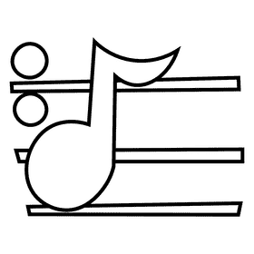 Conductor note black and white clipart