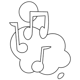 Conductor notes black and white clipart