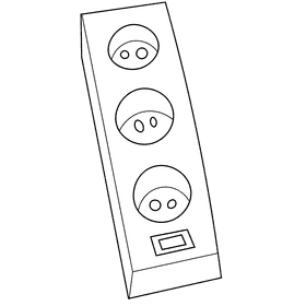 Electrician adapter black and white clipart