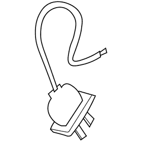Electrician fork black and white clipart