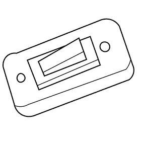 Electrician switch black and white clipart